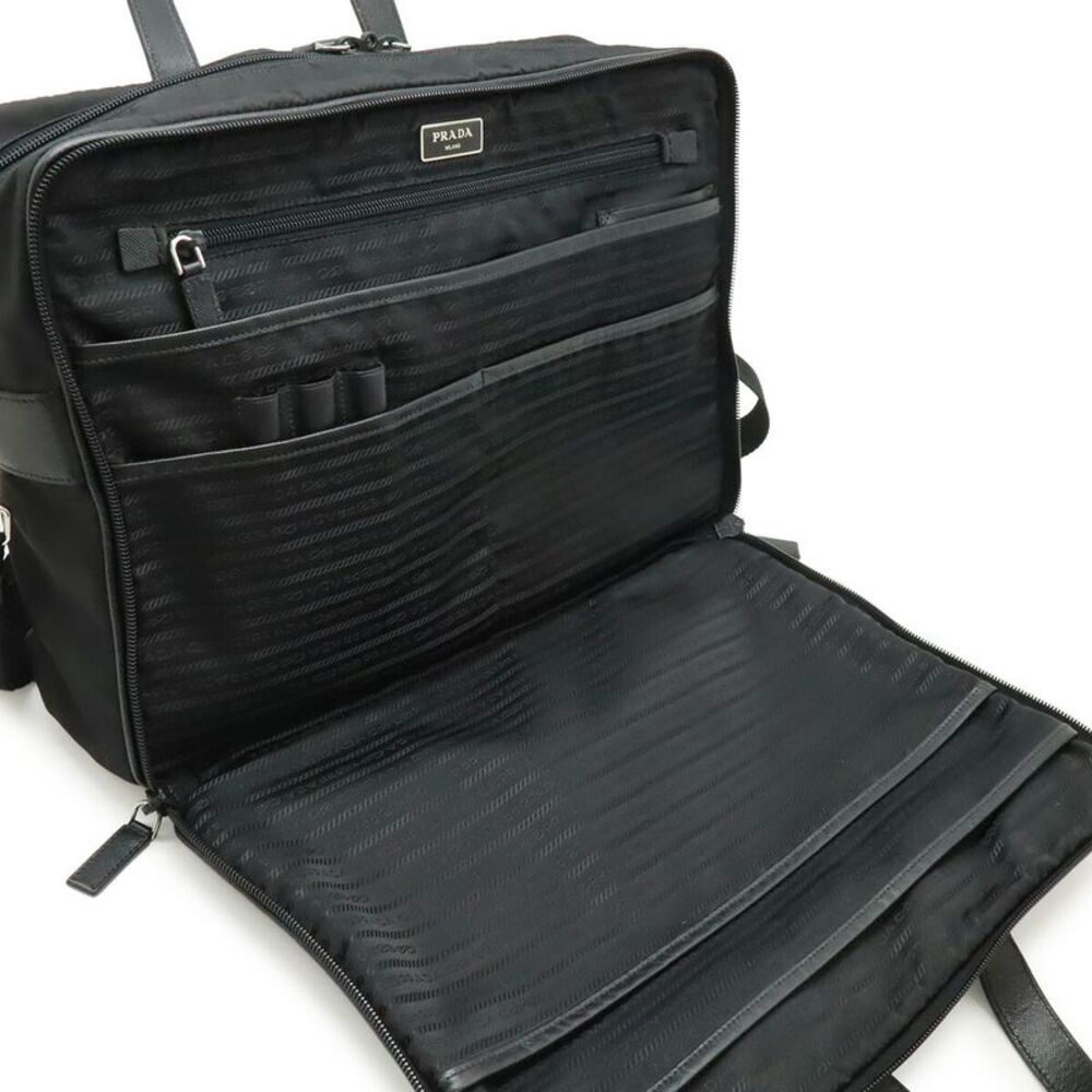 Prada Nylon Leather Triangle Logo Briefcase - Picture 6 of 9